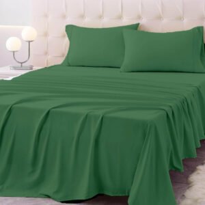 300 Thread Count Cotton Bed Sheet Set | Premium Soft Bedding - Queen, Sage Green