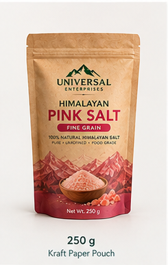 Universal Enterprises Himalayan Pink Salt 250g pouch Universal Enterprises Himalayan Pink Salt 250g pouch