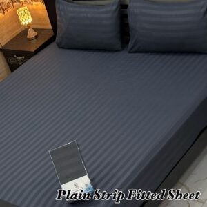 Plain Strip Fitted Sheet